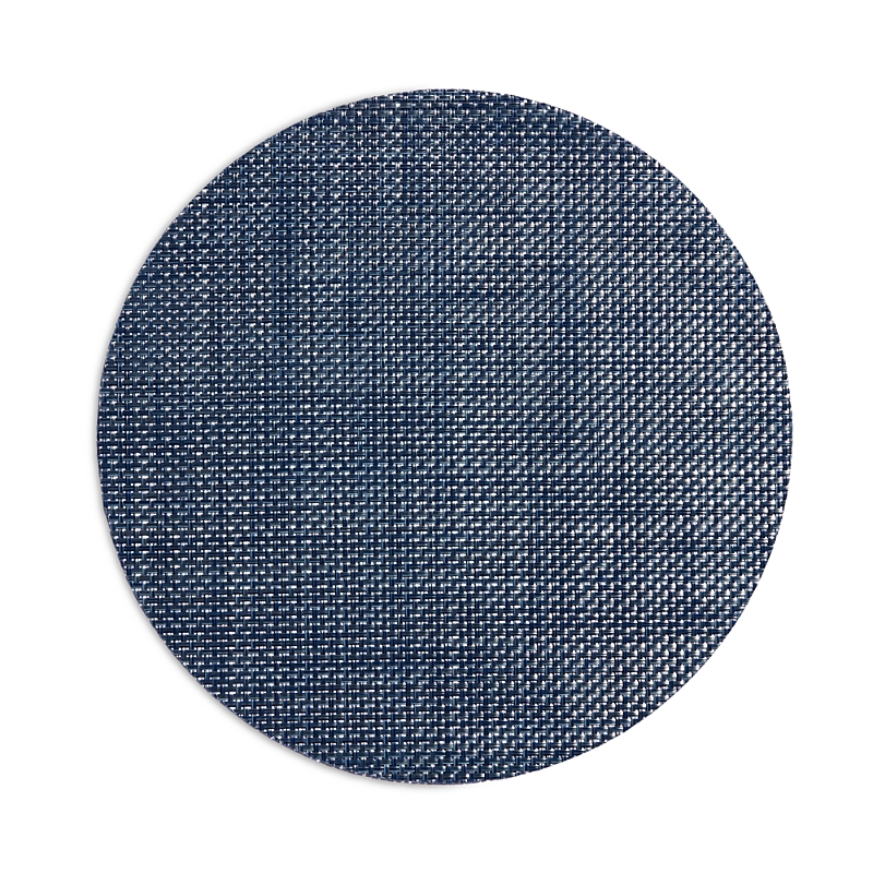 Chilewich Basketweave Round Placemat In Denim