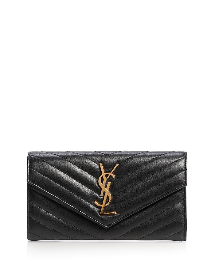 Saint laurent large monogram flap wallet outlet