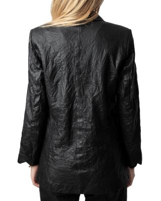 Wrinkled-Leather Jacket