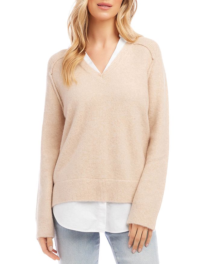 Karen Kane Petites Layered Sweater Bloomingdale s