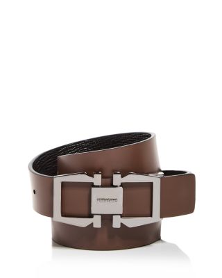 Men's Double Gancini Reversible Leather Belt