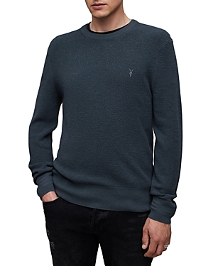Allsaints Ivar Merino Wool Crewneck Sweater In Beetle Blue