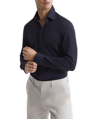 Voyager Stretch Performance Solid Regular Fit Button Down Travel Shirt