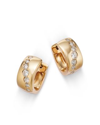 Bloomingdale's Fine Collection - Diamond Huggie Hoop Earrings in 14K Yellow Gold, 0.37 ct. t.w.