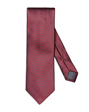 Eton Men's Geometric Silk Tie In Medium Red