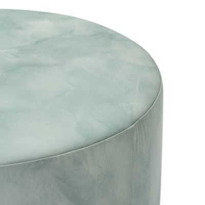 Frisco Leather Round Ottoman