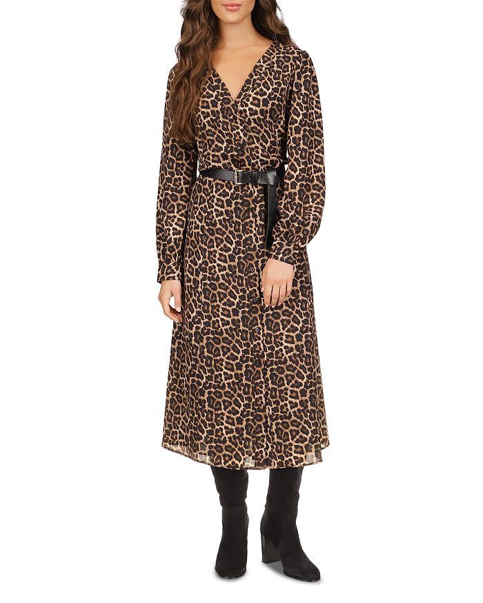 Michael Kors - Cheetah Print Belted Shirt Dress