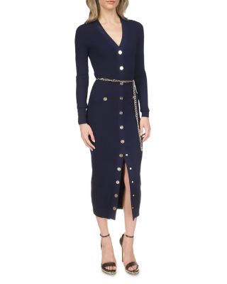 Michael Kors Belted Midi Sweater Dress Bloomingdale s