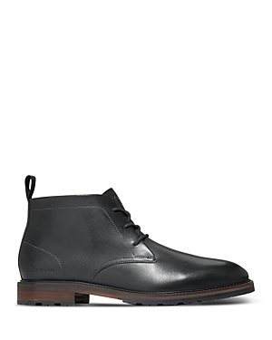 Shop Cole Haan Men's Berkshire Lace Up Lug Sole Chukka Boots In Black