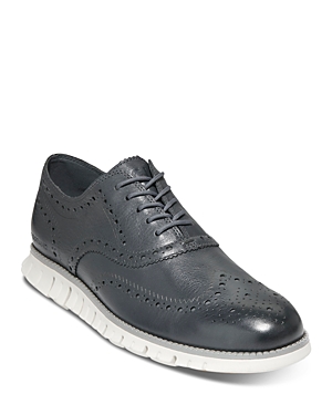 Cole Haan Men's Zergrand Lace Up Wingtip Oxford Shoes In Turbulence