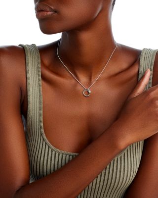 Sterling Silver Mercy Small Pendant Necklace, 17.72"