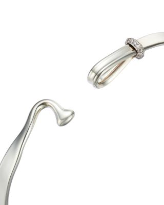 Sterling Silver Torun Diamond Bangle Bracelet