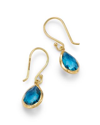 18K Yellow Gold Rock Candy&reg; London Blue Topaz Teeny Teardrop Earrings