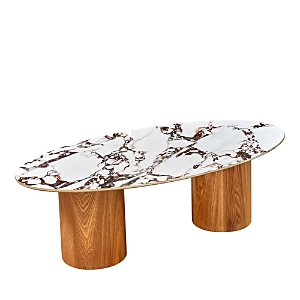 Tov Furniture Tamara Ceramic Oval Coffee Table In Multi