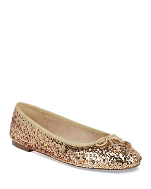 SAM EDELMAN WOMEN'S FELICIA EMBELLISHED SLIP ON BALLET FLATS