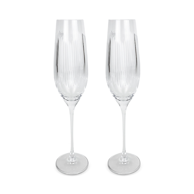 Michael Wainwright Berkshire Champagne Flute, Set Of 2 In Clear