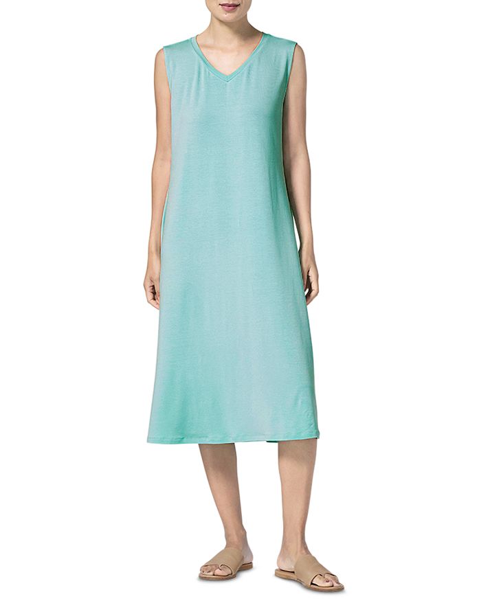 EILEEN FISHER Womens Pink Unlined Pullover Sleeveless Crew Neck Above The Knee Sheath Dress main image 1
