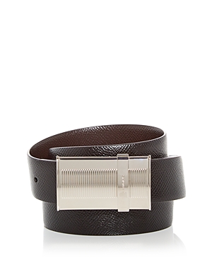 Ferragamo Men's Plaque Buckle Reversible Leather Belt