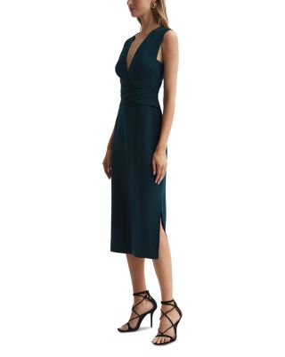REISS Jayla Sleeveless V Neck Midi Dress | Bloomingdale's