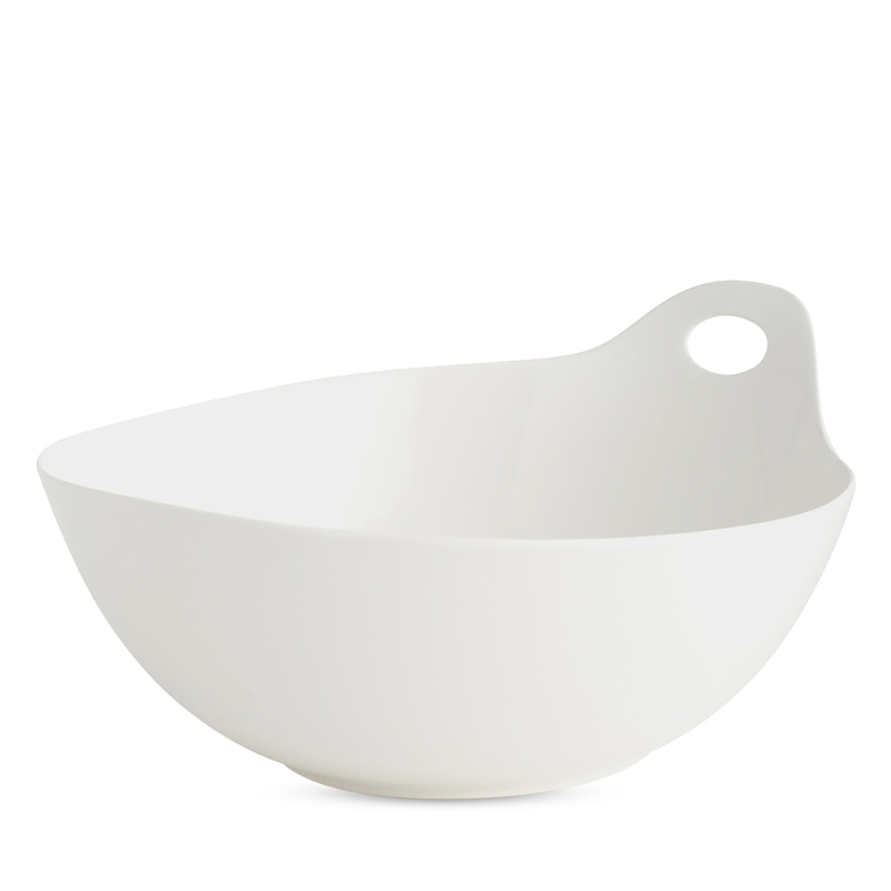Nambe Portable Round Serving Bowl In White