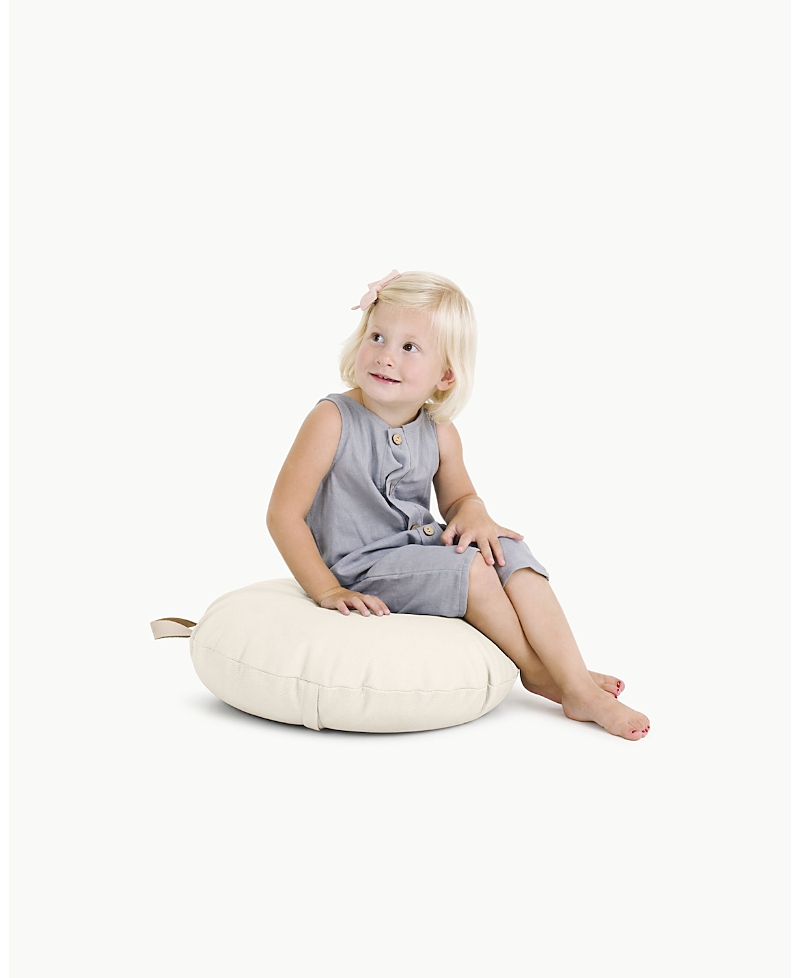 Gathre Circle Mini Floor Cushion In Ivory