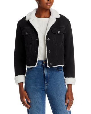 Saint Laurent - Shearling-Collar Denim Jacket - Men - Calf Leather - M - Blue