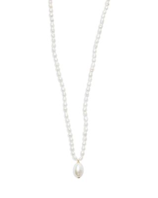 Argento Vivo Cultured Freshwater Pearl All Around Pendant Necklace in 18K Gold Plated Sterling Silver, 15.5-16.5
