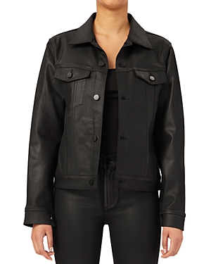 Shop Dl1961 Vika Classic Jacket In Black Coated