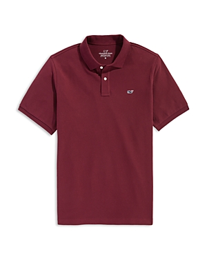 Vineyard Vines Heritage Pique Polo Shirt In 603 Crimson