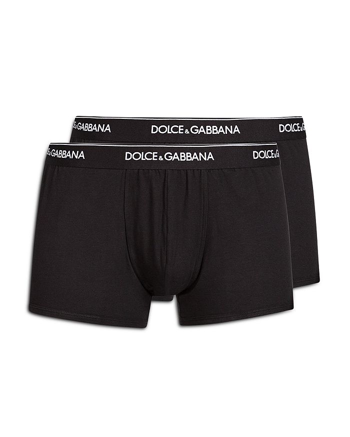 Dolce & Gabbana Cotton Blend Logo Waistband Regular Fit Boxer Briefs ...