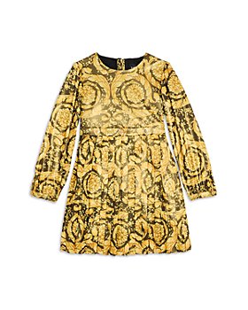 Versace - Girls' Baroque Print Laminated Dress - Baby