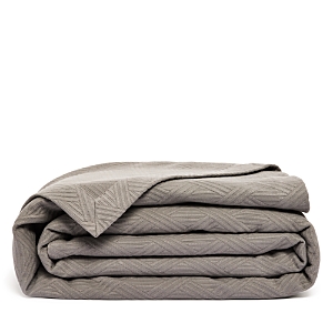 Frette Cotton Geometrics Bedspread, Queen - 100% Exclusive In Slate Grey