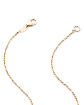 14K Yellow Gold Diamond Circle Pendant Necklace, 16"