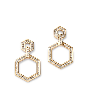 Bloomingdale's Diamond Geometric Drop Earrings In 14k Yellow Gold, 0.60 Ct. T.w.