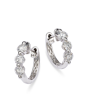 Bloomingdale's Diamond Hoop Earrings In 14k White Gold, 1.0 Ct. T.w.