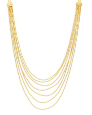 Gurhan - 24K Yellow Gold Rain Multistrand Necklace, 14-18"