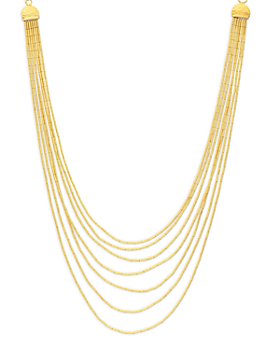 14K Yellow Gold Large Open Link Chain with Diamond Carabiner Necklace, 16