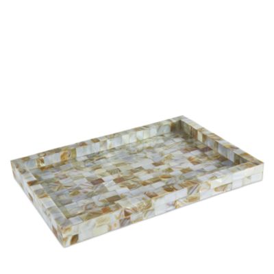 Tizo - Natural White Mother of Pearl Tray, 12" x 8"