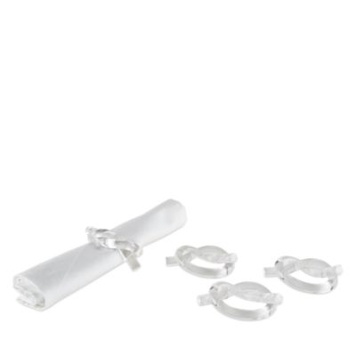 Lucite Napkin Rings, Set of 4