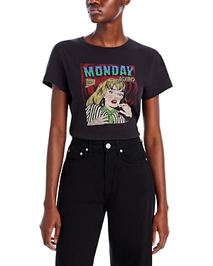 Re/Done Classic Monday Again Graphic Print Tee
