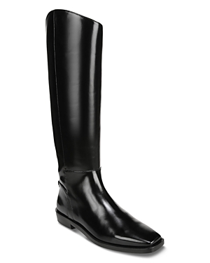 Shop Sam Edelman Women's Cesar Square Toe Wide Calf Tall Boots In Black