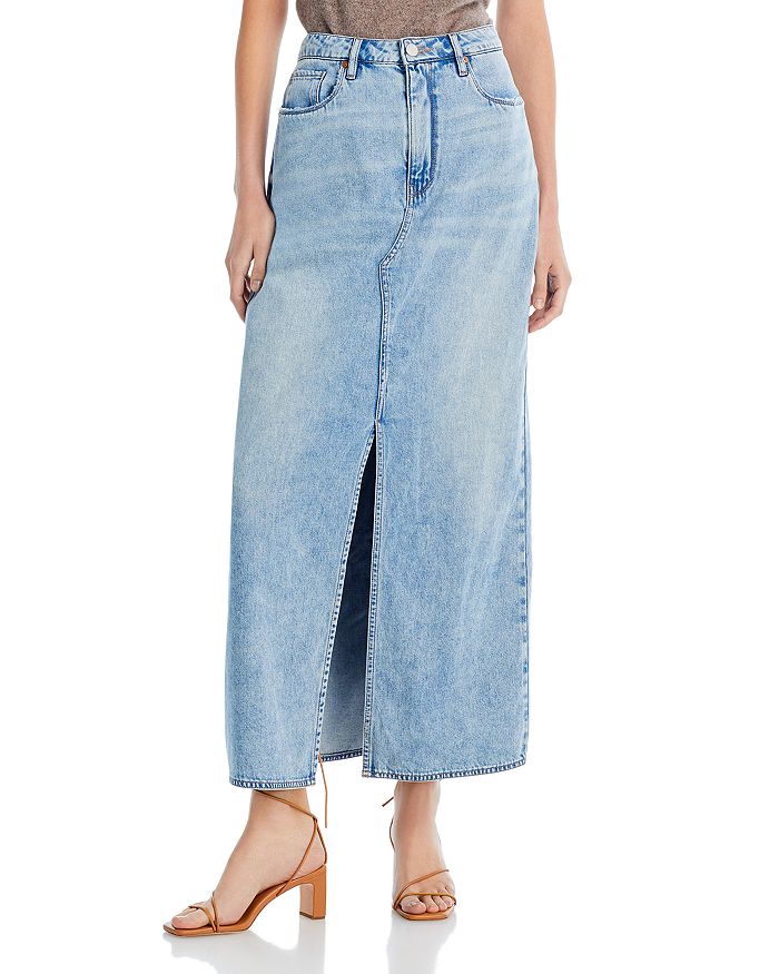 BLANKNYC Cotton Front Slit Denim Skirt | Bloomingdale's