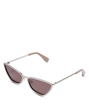 Lele Sadoughi Dolly Cat Eye Sunglasses, 50mm In Silver/pink Solid