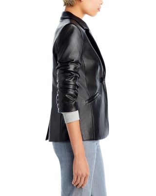 Kylie Faux Leather Blazer