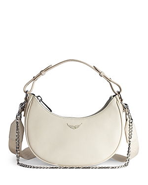 Zadig & Voltaire Moonrock Small Grained Leather Handbag In Flash