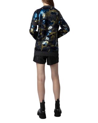 Cosmy Camo Sequin Sweater