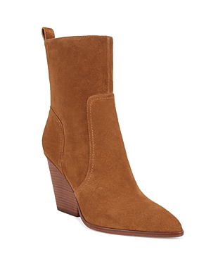 Veronica Beard Logan Suede Zip Ankle Booties In Hazelwood
