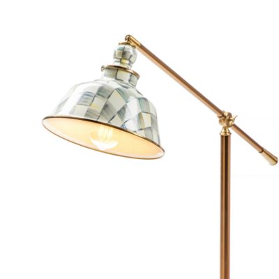 Sterling Check Enamelware Reading Floor Lamp
