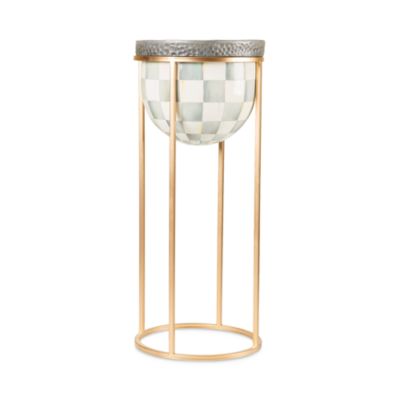Mackenzie-Childs Sterling Check Plant Stand, Tall