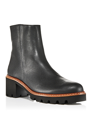 Shop Paul Green Women's Santana Leather Utility Boots In Black Leather